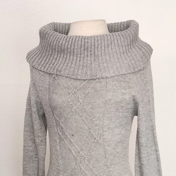 RUE 21 Dress Cable Detail Knit Sweater Gray M - Picture 7 of 15